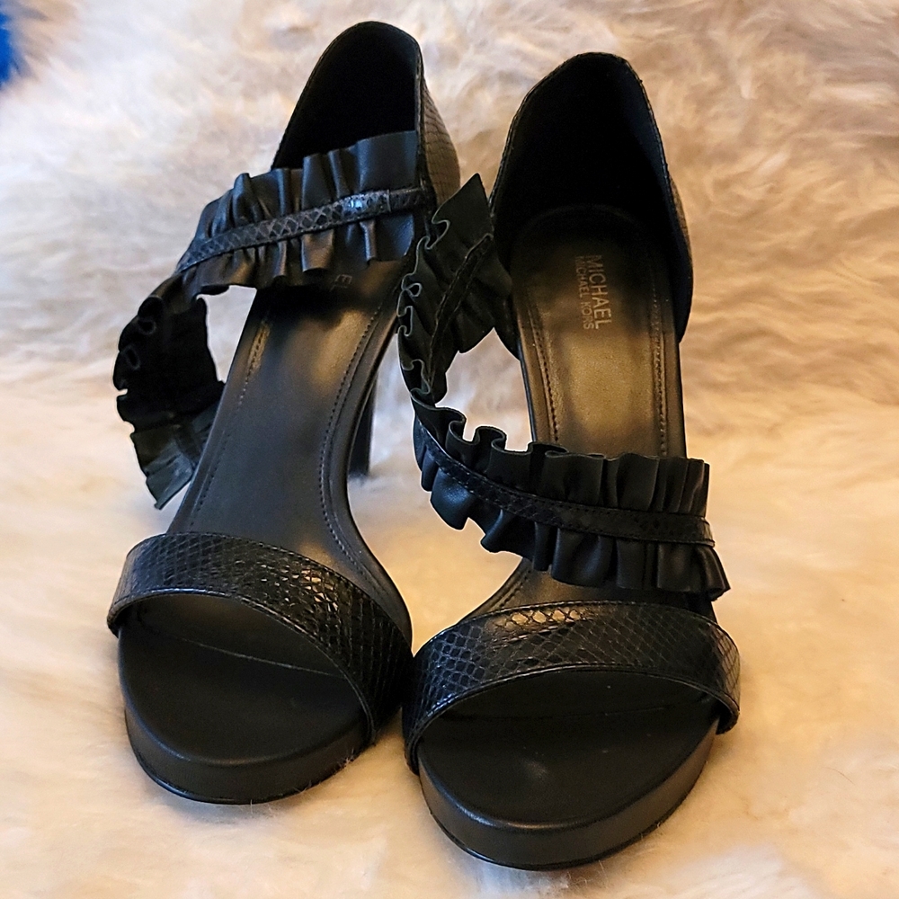 Michael Kors black heel sandals